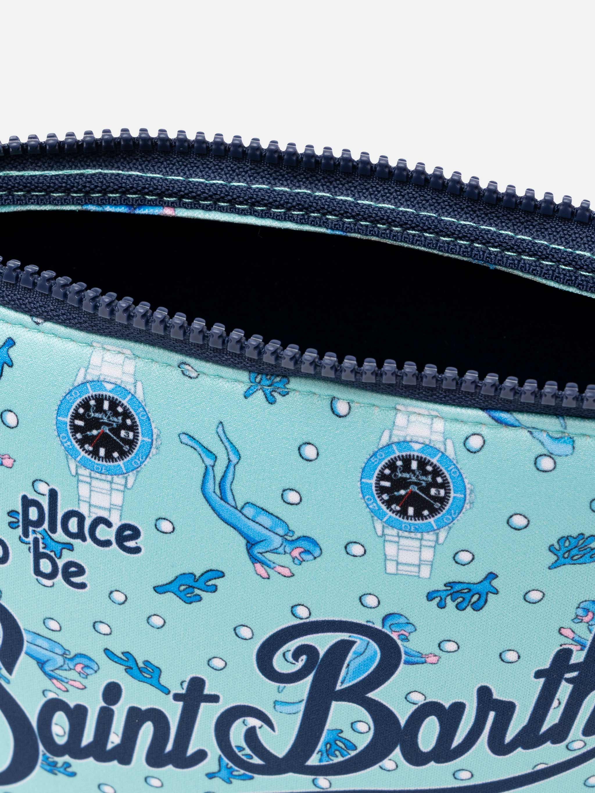 Aline clutch met duikhorloge- en duikersprint