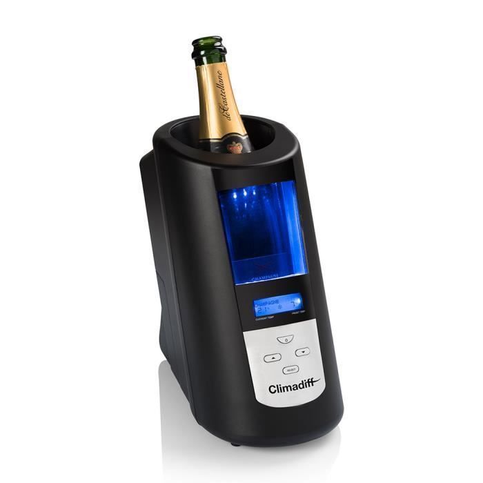 Climadiff ECHANSON2 wine/champagne bottle cooler, rapid cooling, automatic hold, electronic display