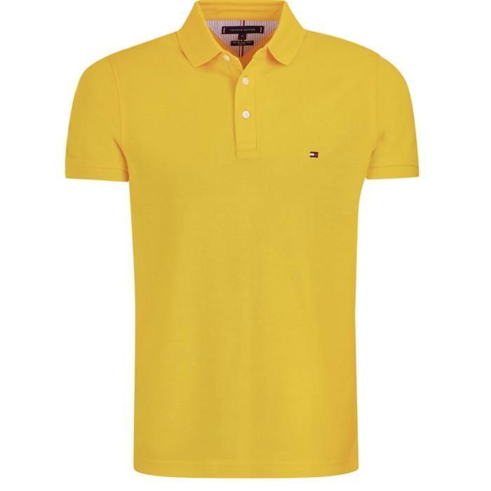 Polo Tommy Hilfiger manches courtes jaune