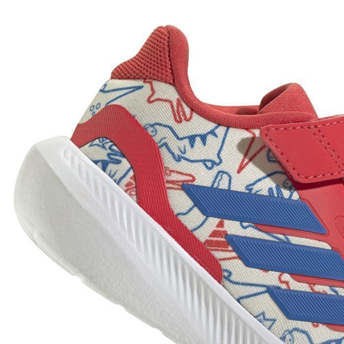 Zapatillas Adidas Runfalcon Dino El I para bebés y niños pequeños, color blanco (JP6168)