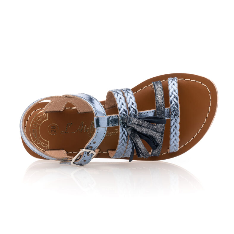 Sandalias azules para niña / Zapatos de punta abierta