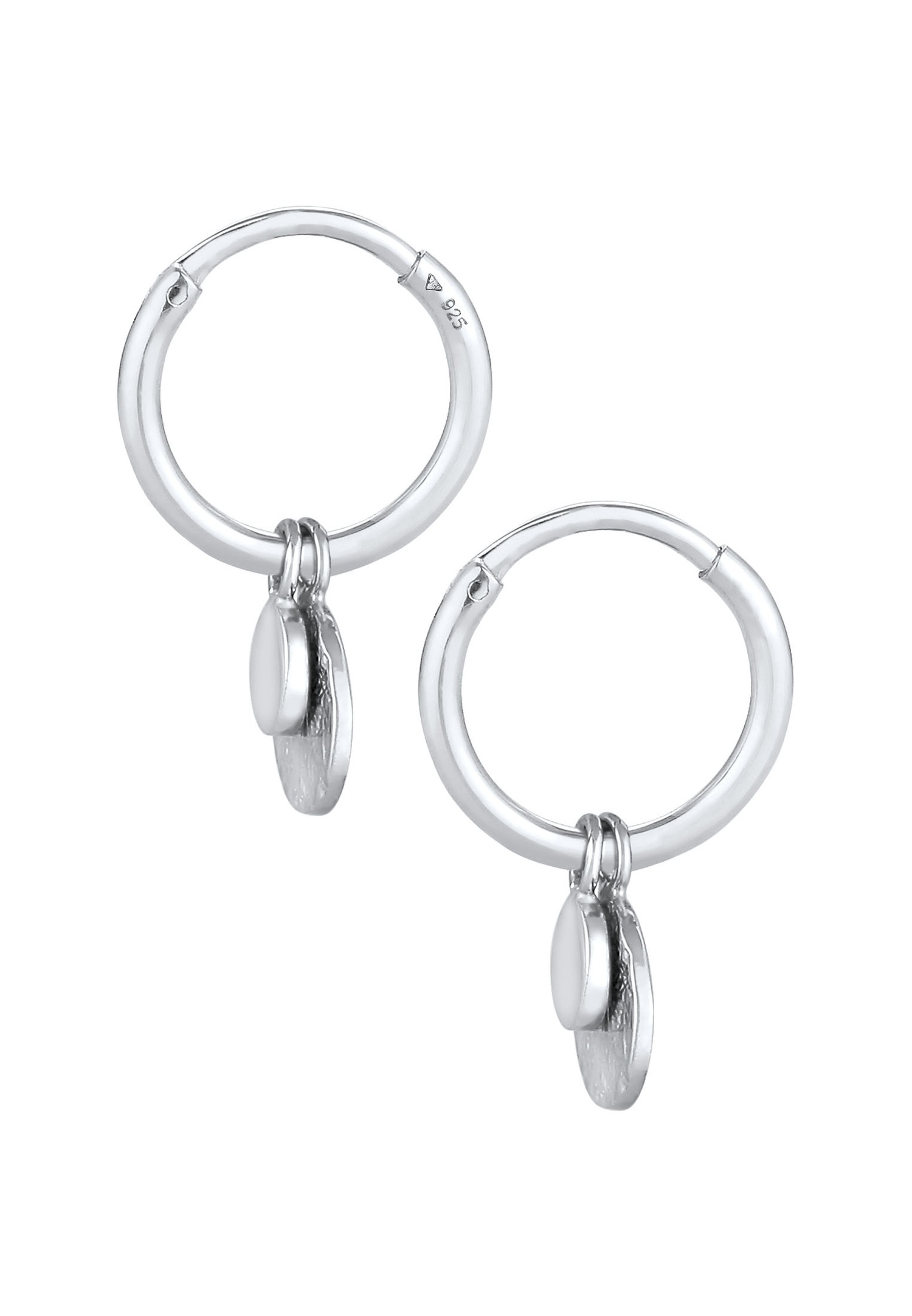 Elli Dames Creoles Plate Vintage Trend Blogger en argent sterling 925 plaqué or