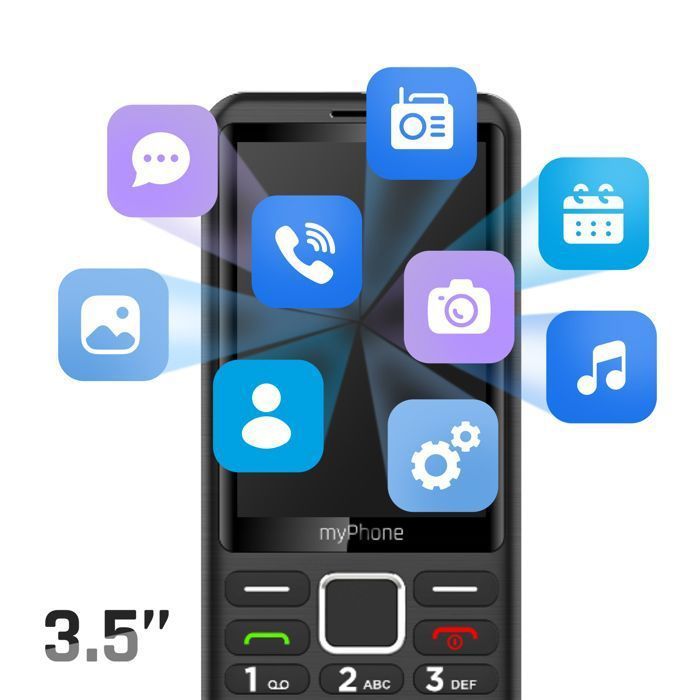 Téléphone Senior - MYPHONE - myPhone 3510 LTE - Grand Écran - Autonomie 7 Jours - Double SIM VoLTE