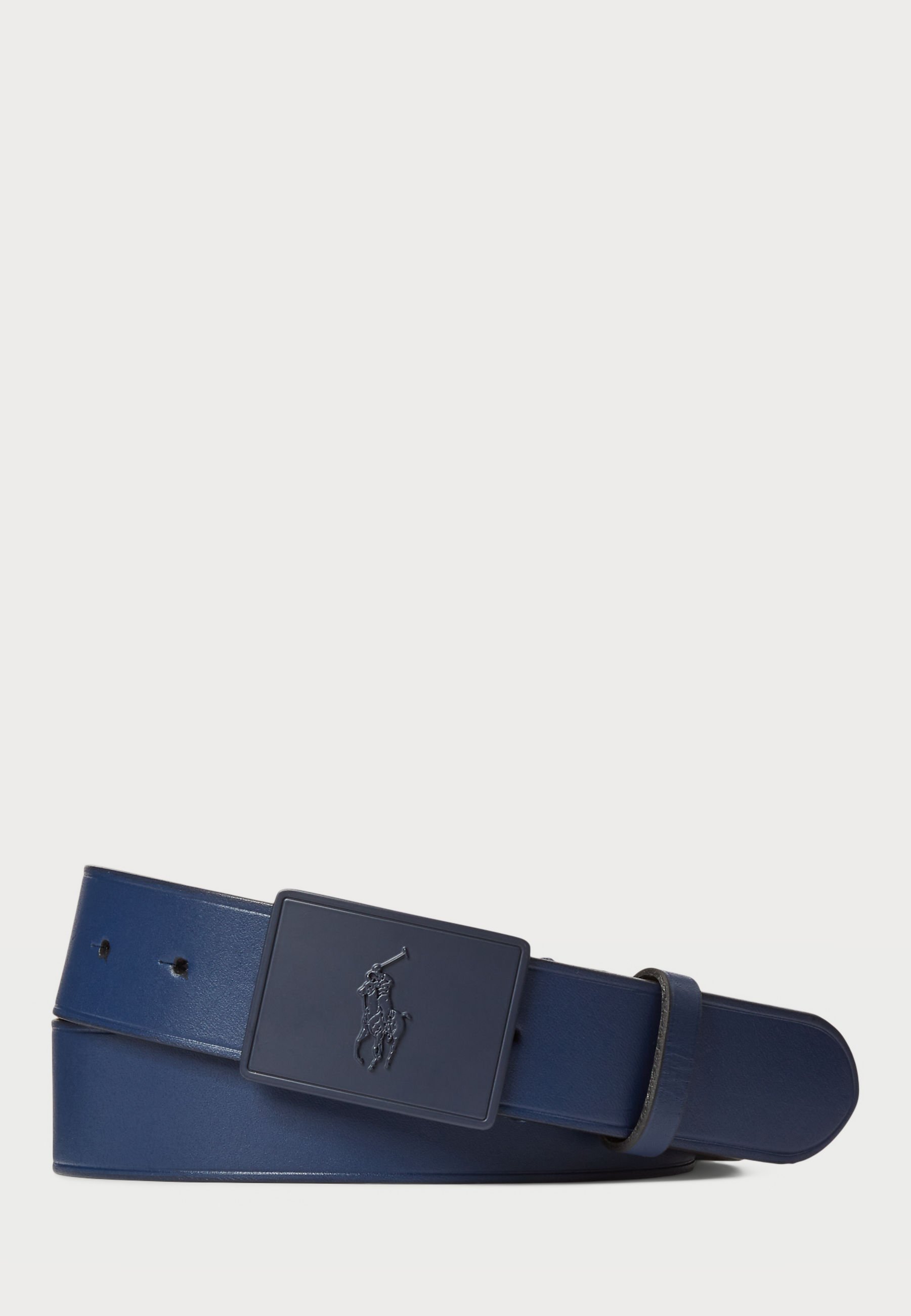 Polo Ralph Lauren PONY PLAQUE LEREN RIEM - Riem - Newport Navy