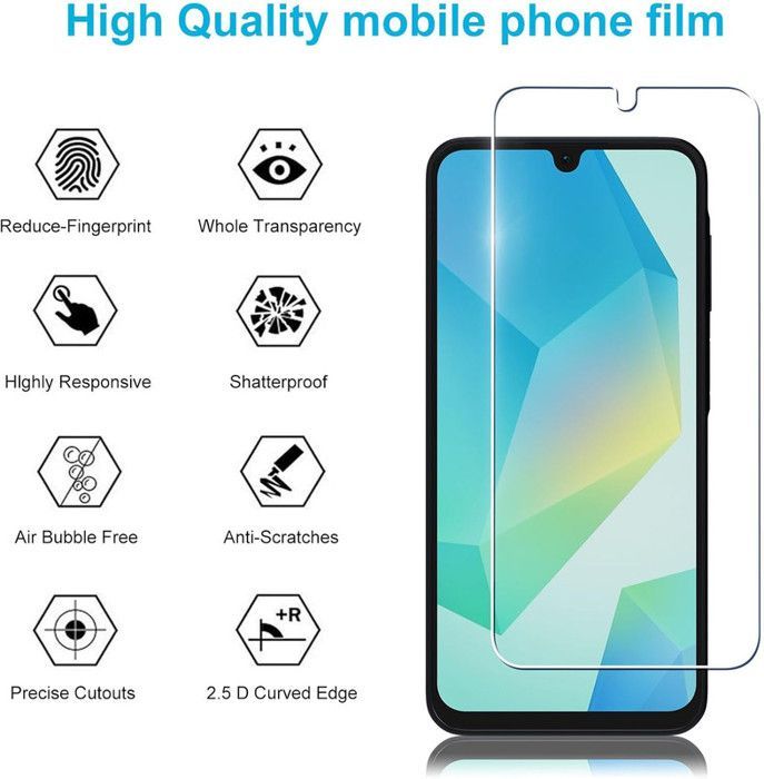 Lot de 2 Verres Trempés Transparent Pour SAMSUNG GALAXY A16 4G/5G - Anti Rayures - Ultra Résistant Dureté 9H