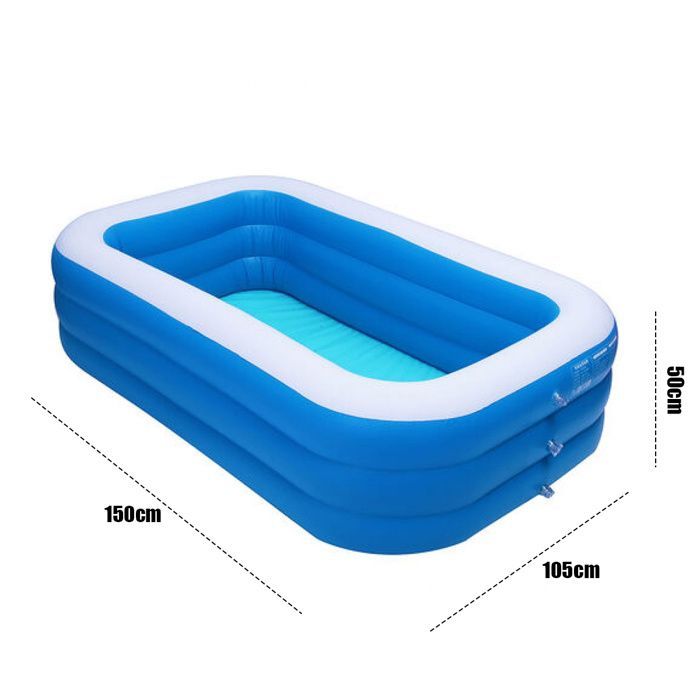 Inflatable Swimming Pool, Family Pool, 3 Layers, 150 * 105 * 50 cm