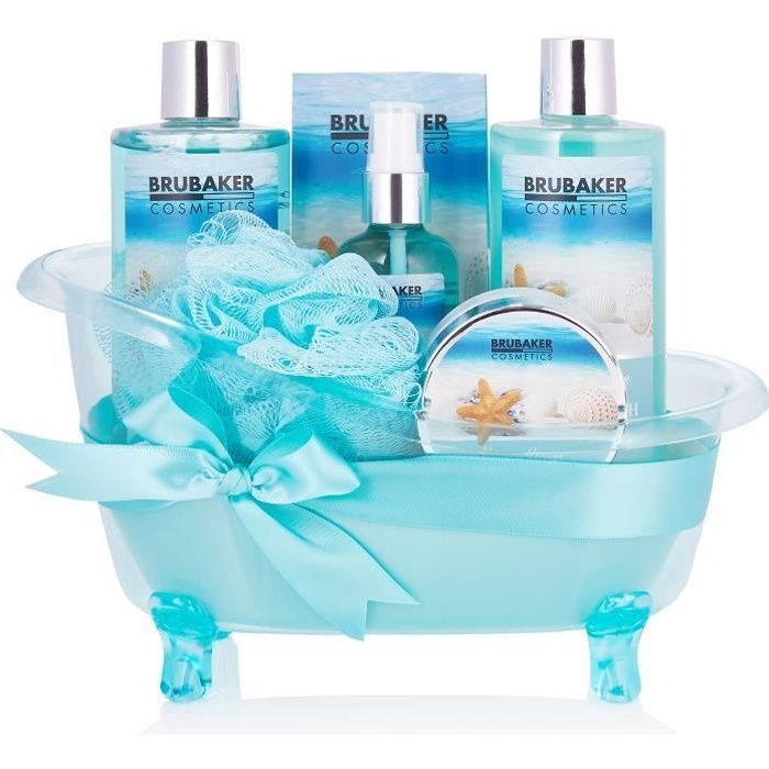 BRUBAKER Cosmetics Coffret de bain & douche - 7 pcs. - dans une baignoire décorative - Idée cadeau - Summer Dreams