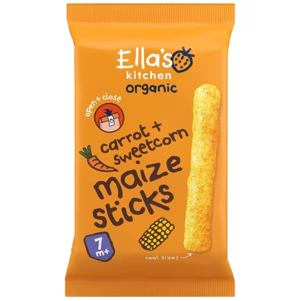 Ella's Kitchen 7+M Štapići od mrkve i kukuruza šećerca<br>16g