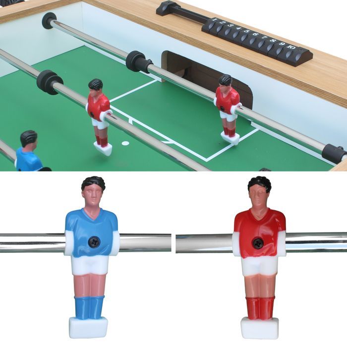 120 cm witte en houten tafelvoetbaltafel