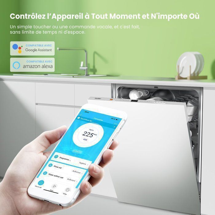 Lava-louças embutida COMFEE CDWPB1215P para 12 serviços - Programa Cloud, Secagem Intensiva, Início Programado, Lavagem Rápida 47 dB-B