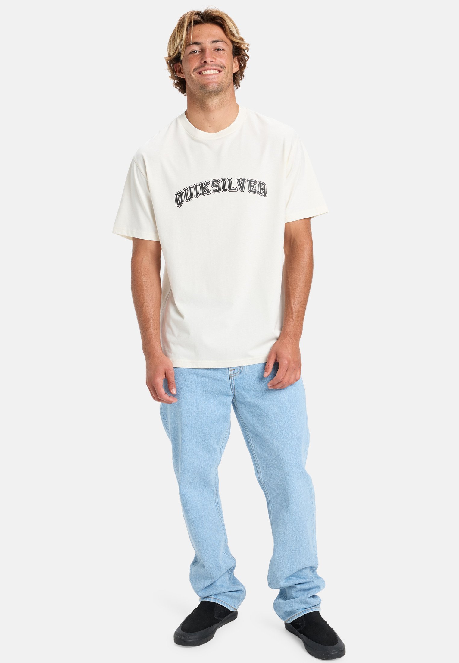 Quiksilver ADDIO - T-shirt stampata - bianco neve