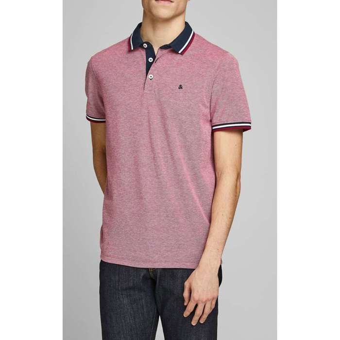 Polo de manga corta - JACK & JONES - 12136668-RIORED - Blanco - 100% algodón - Corte recto