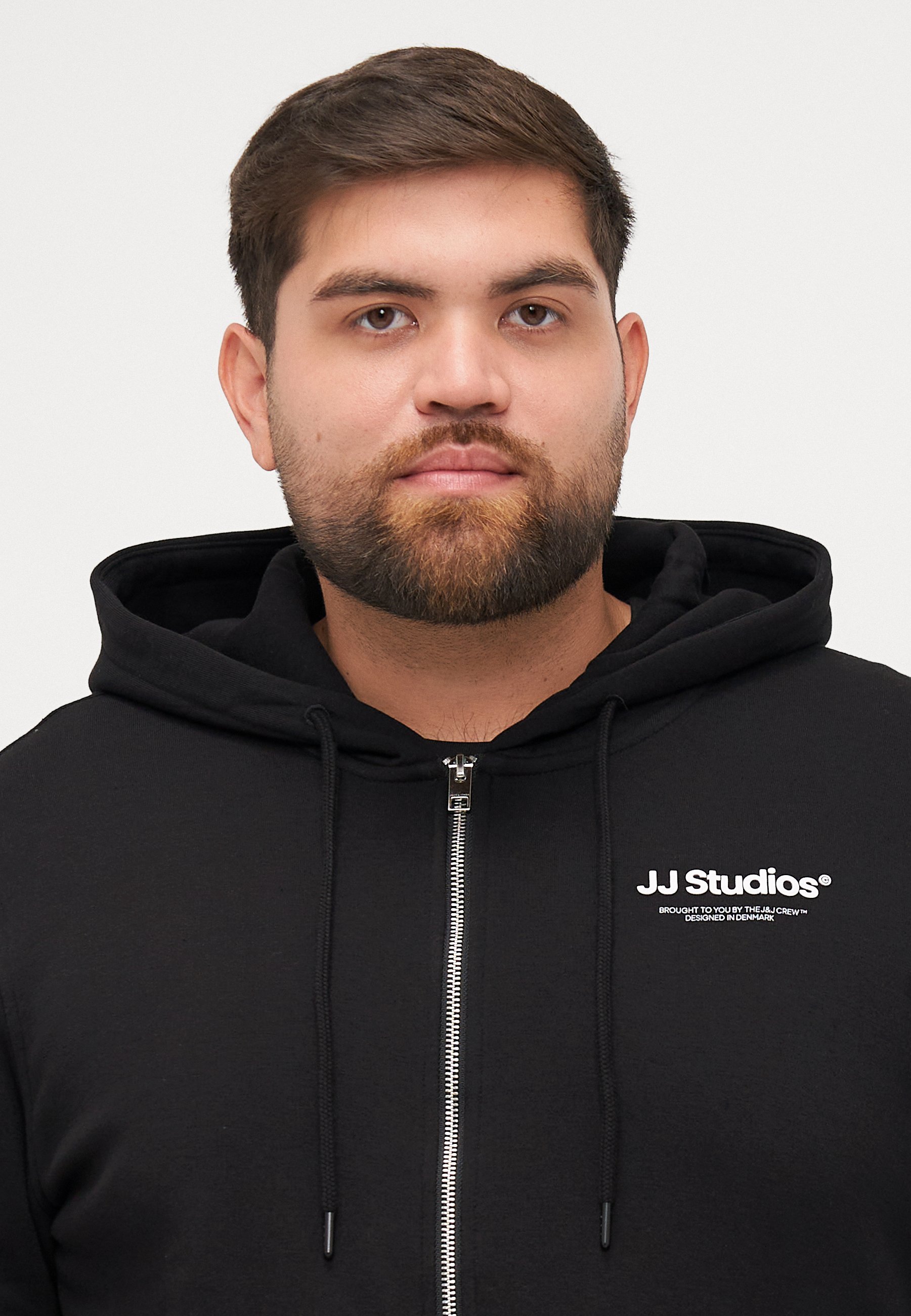 Jack & Jones JJESOHO ZIP HOOD - Sweatshirt met rits - zwart