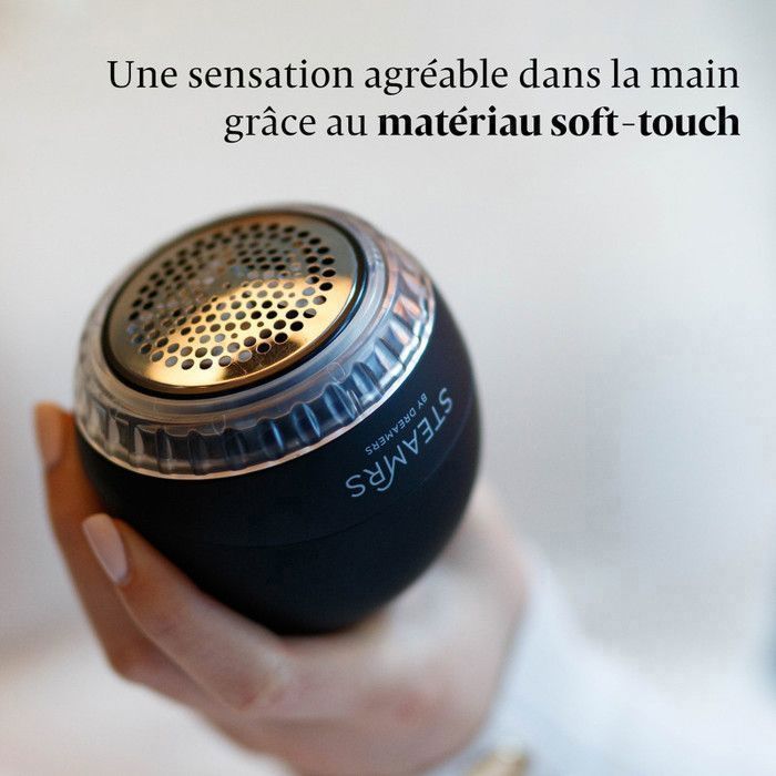 Anti-scămoșare - Puternic anti-scămoșare - Îndepărtător electric de scame - STEAMRS - Deluxe - Fără fir - Negru - 8800 RPM