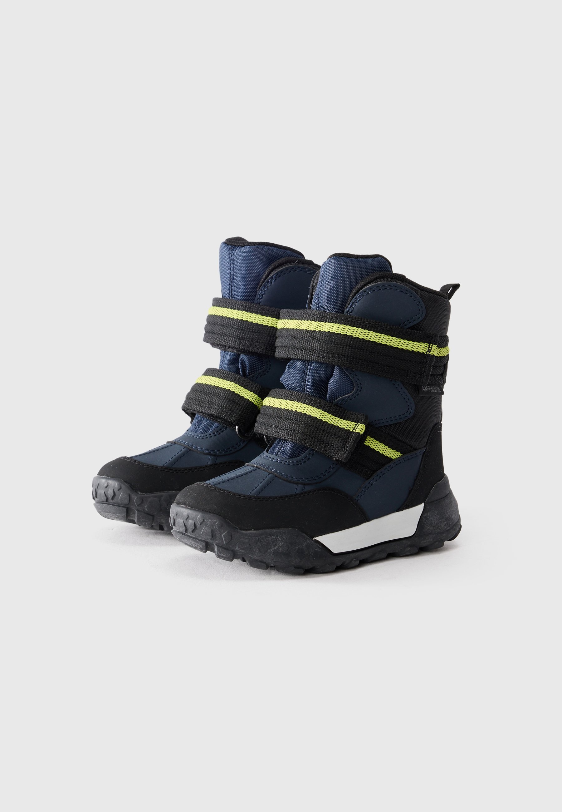 Geox TREKKYUP - Winterlaarzen - marineblauw/limoengroen