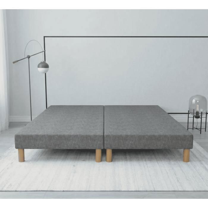 FIRST Polsterbettgestell, Grau, 140x200 cm (2x70/200) – 2 Blöcke