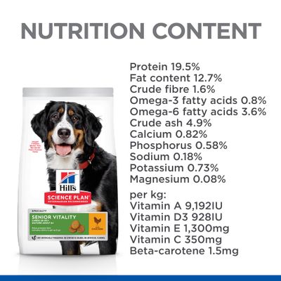 Hill's Science Plan Adult 6+ Senior Vitality Large Breed med Kylling