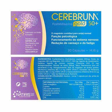Cerebrum-kapselit Psykologinen toiminto Gold 50 30 kapselia 30 kapselia