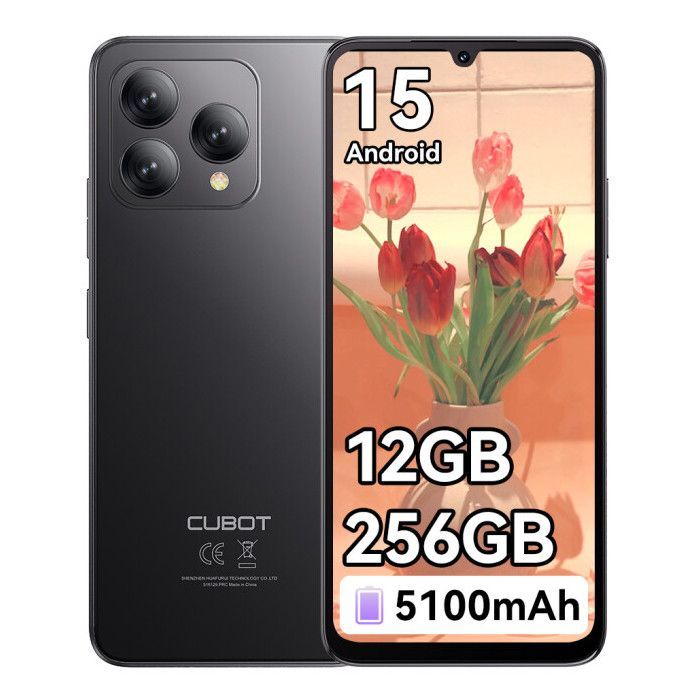 CUBOT A40 Smartphone - 12Go (4+8) RAM /256Go ROM - Écran 6.88