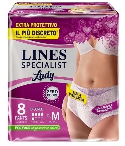 Damenslips LINES Lines Specialist Discreet M Farma, 8 Stück, für mittlere Inkontinenz