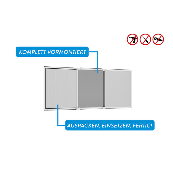 Fereastră glisantă din aluminiu COMFY SLIDE, 50 x 75 cm, albă