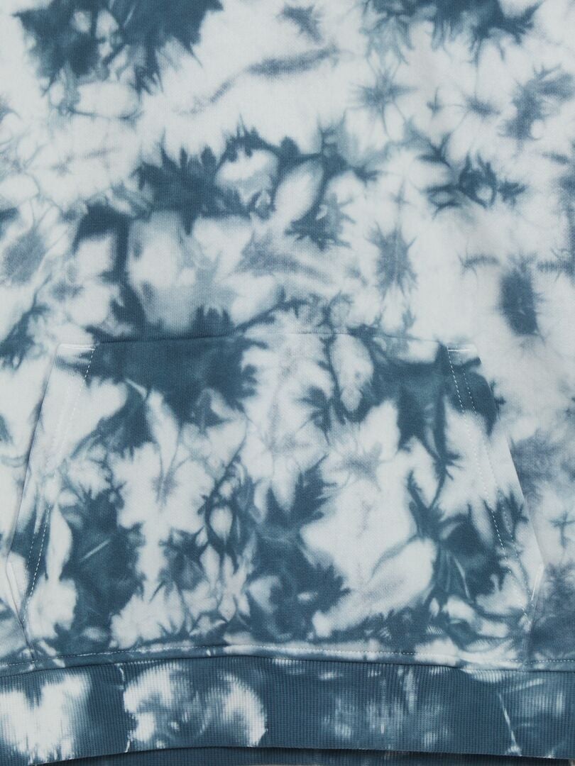 Tie-dye hoodie - blauw