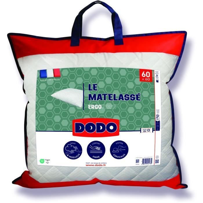Almohada acolchada DODO - 60x60 cm - Soporte firme - Funda extraíble