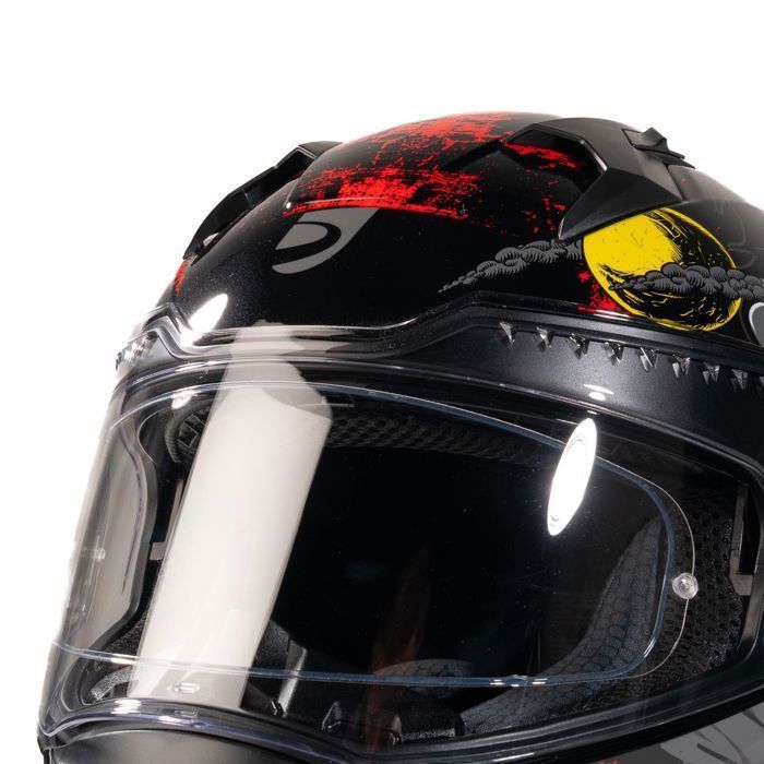 Casco integral para moto MOTOBLOUZ EROS NEGAN con visera solar | Homologado según la normativa ECE 22.06 | Pinlock incluido | Negro/Gris |
