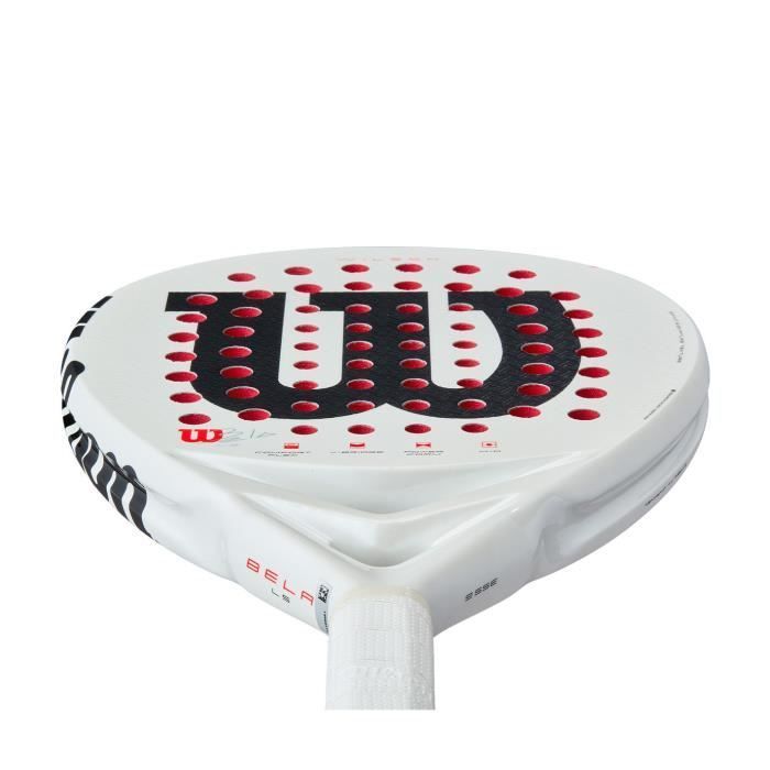 Pala de pádel WILSON BELA LS V3 Blanca / Roja / Negra (355 g) 2025