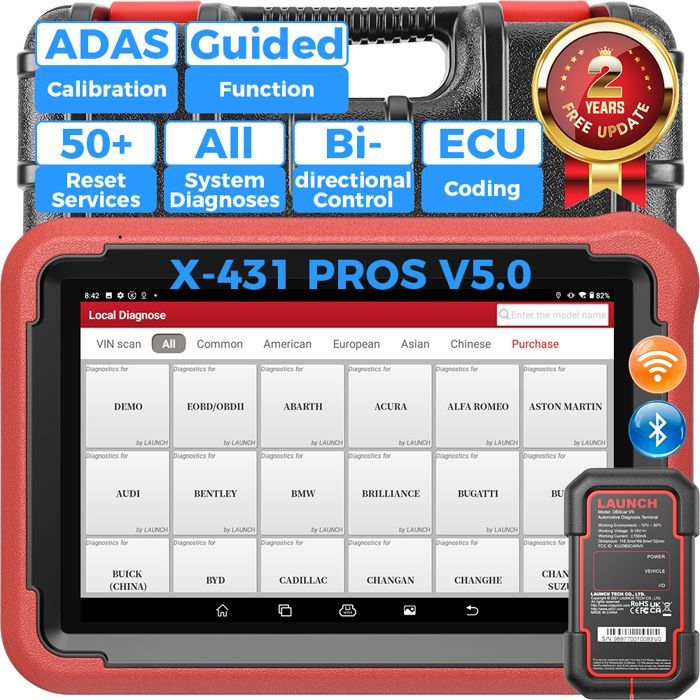 LAUNCH X431 PROS V 5.0 Multibrand Car Diagnostic Tool OBD2 37+ Special Functions in French