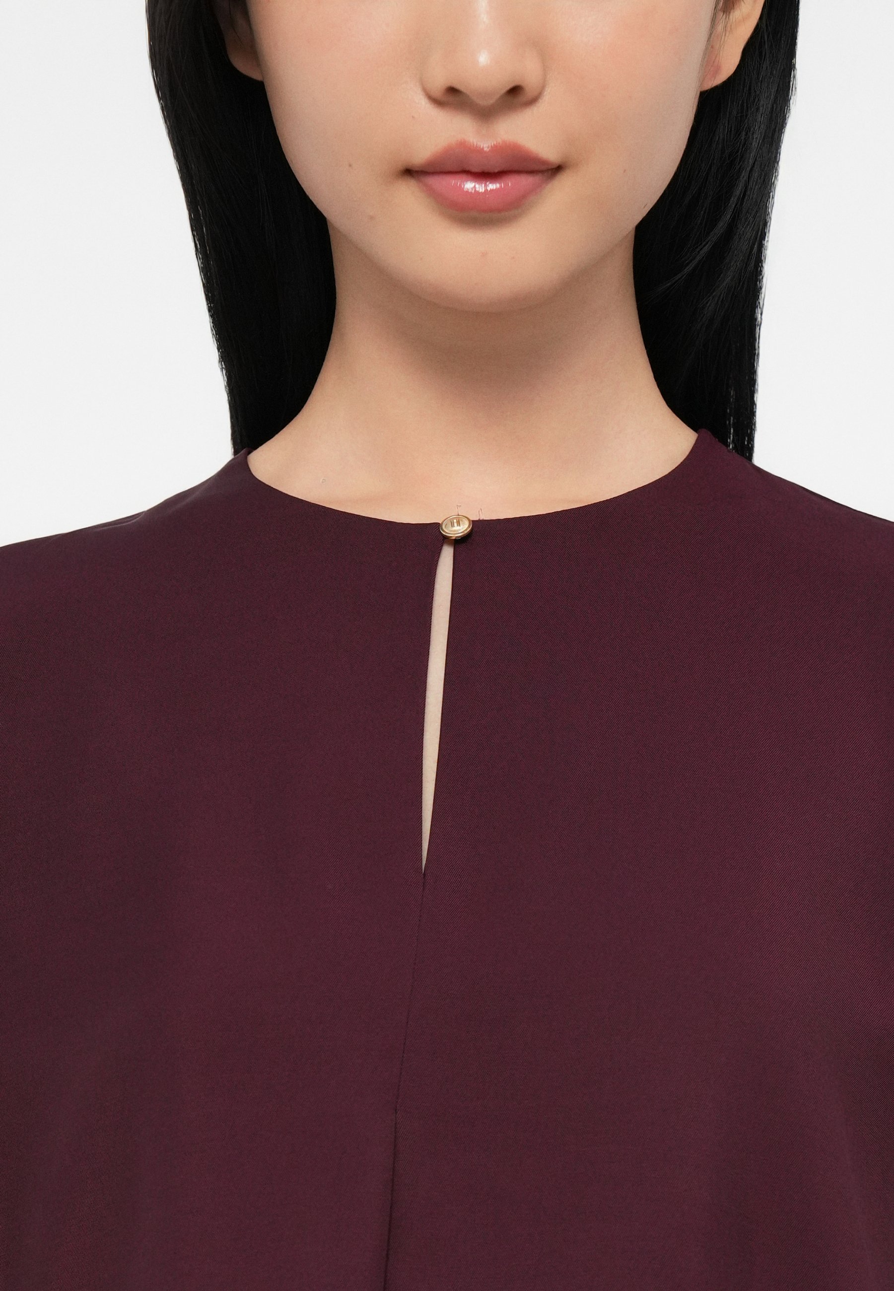 Blusa Tommy Hilfiger SOFT VIS RELAXED - Blusa - bordô escuro