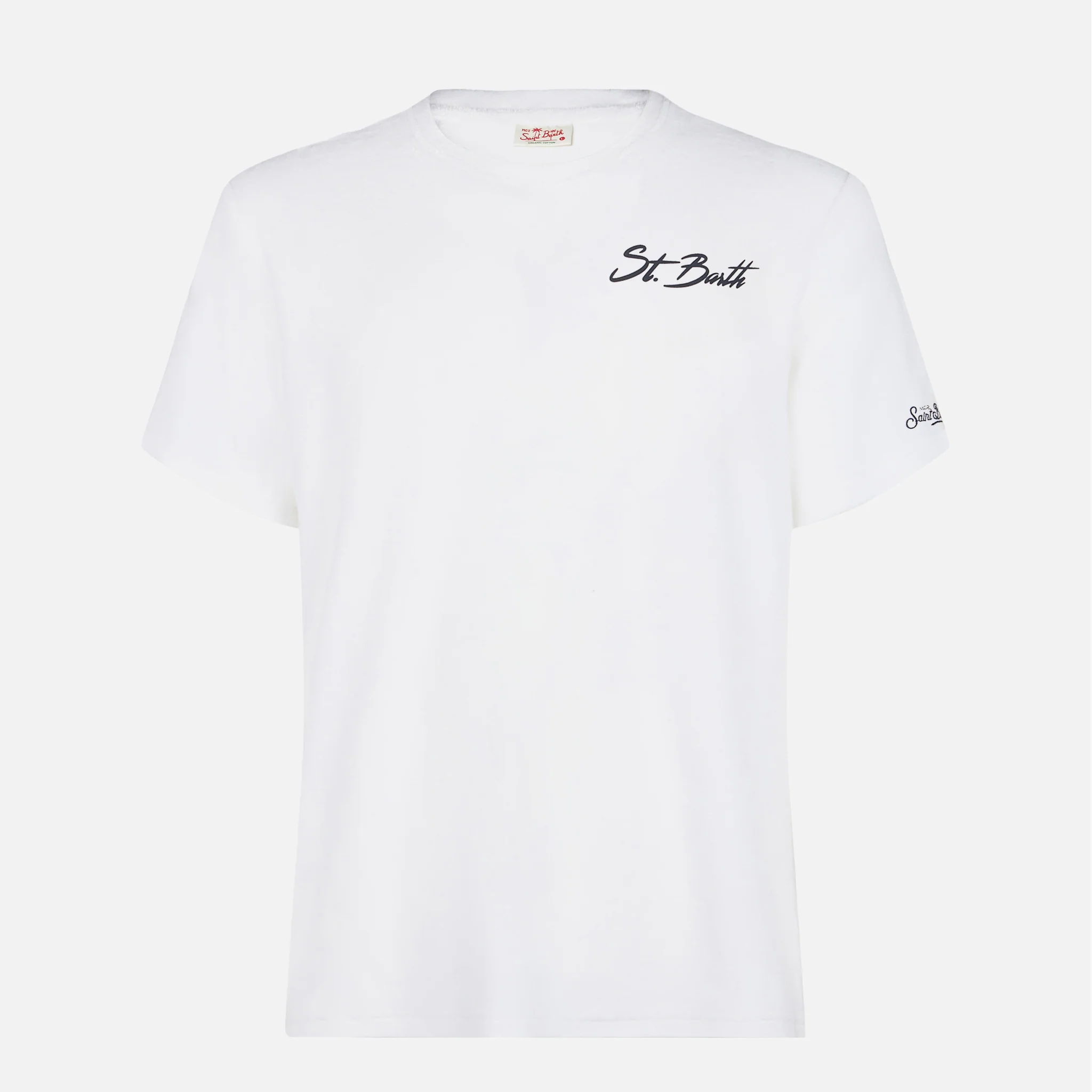 T-shirt da uomo in cotone con stampa St. Barth surf