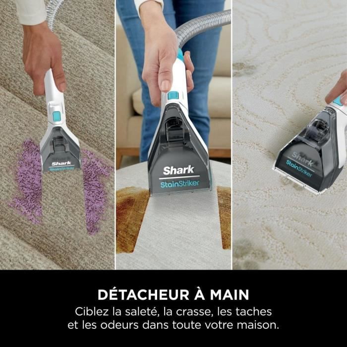 SHARK StainStriker PX200EUT - Rimuove le macchie, pulisce e aspira - Raggio d'azione di 5,7 metri - Compatto e portatile