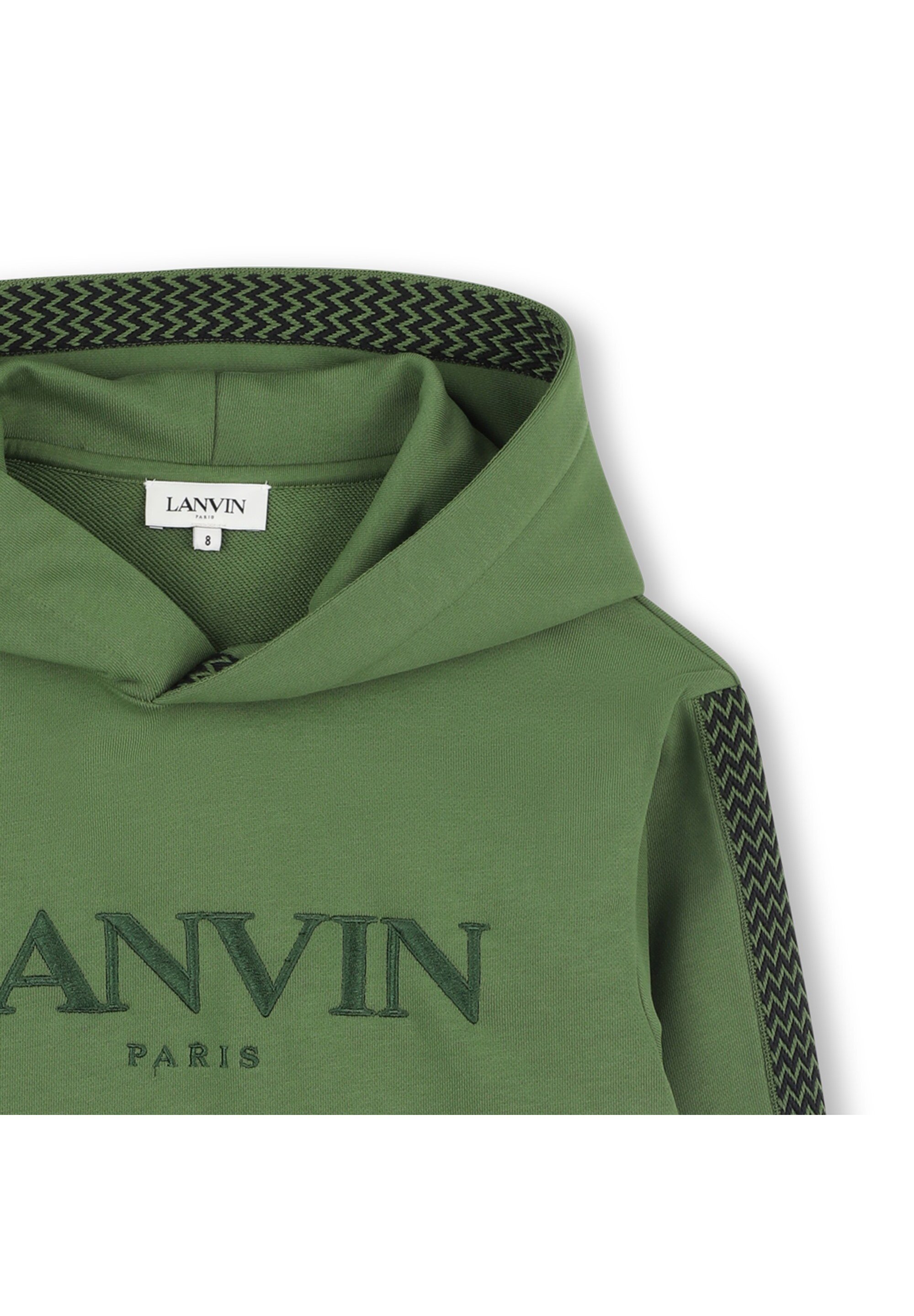 Mikina s kapucí LANVIN - olivová