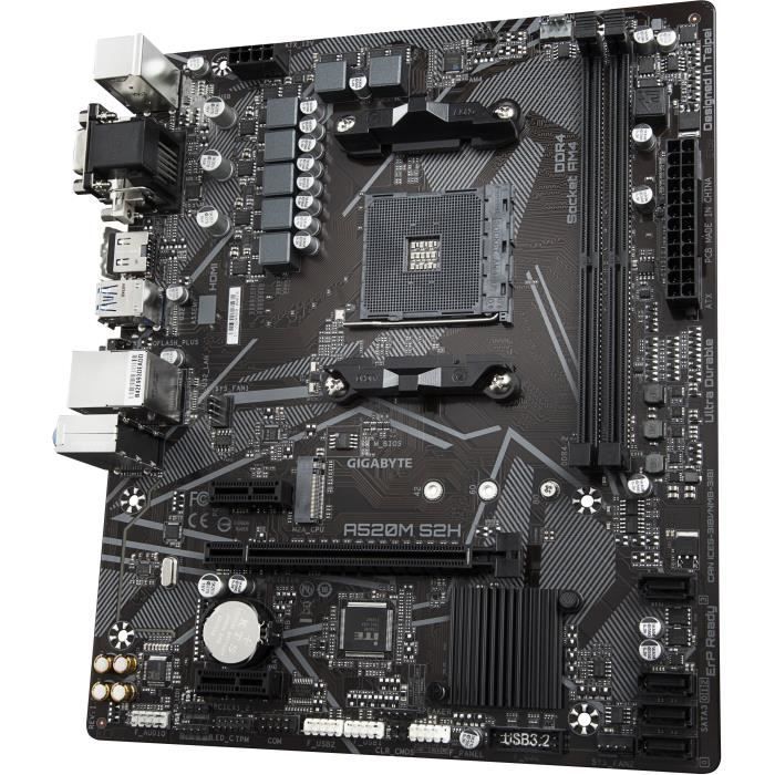 Motherboard - GIGABYTE - A520M S2H - Micro-ATX - Sockel AM4 - DDR4 bis zu 64 GB