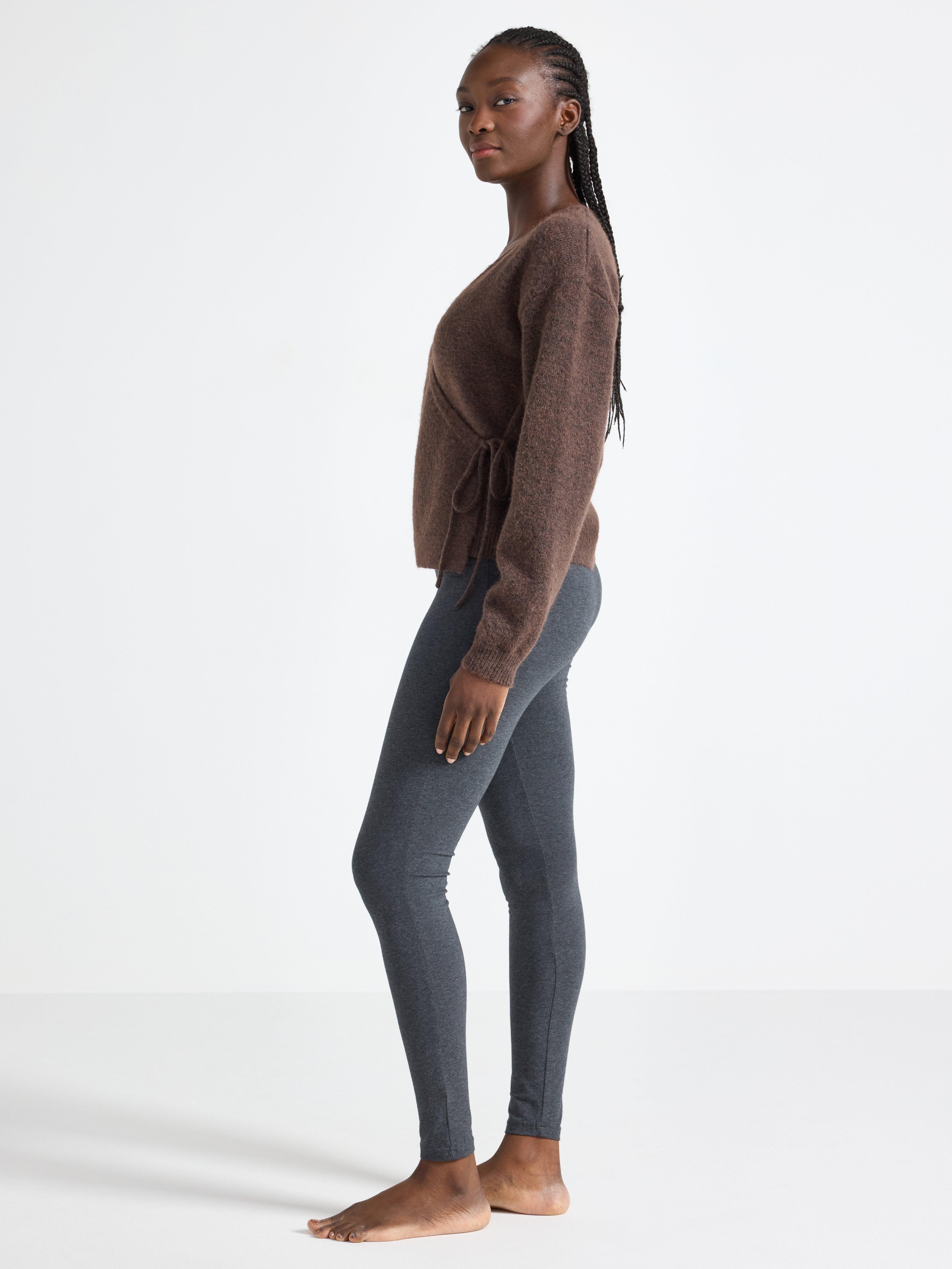 Leggings gris oscuro jaspeado