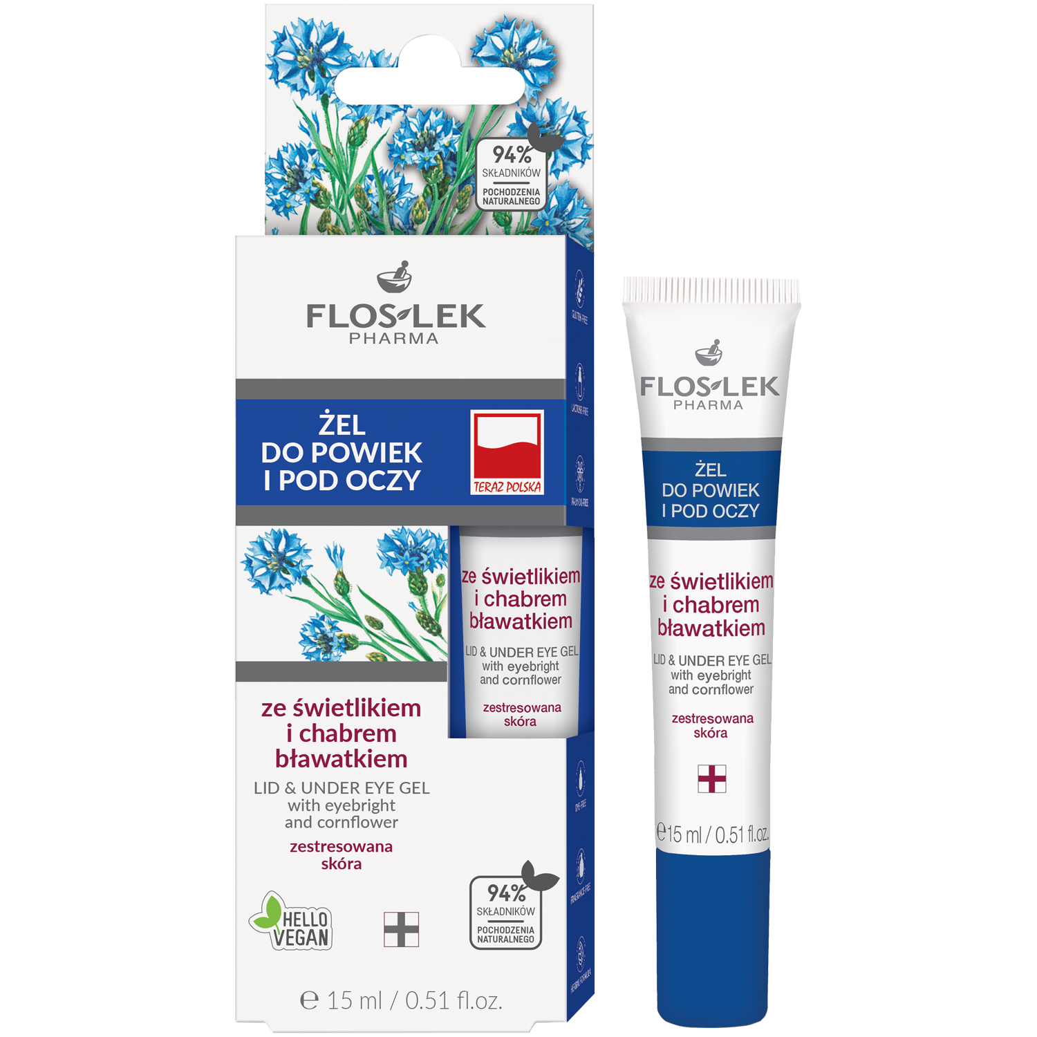 Floslek eyelid and under eye gel 15ml