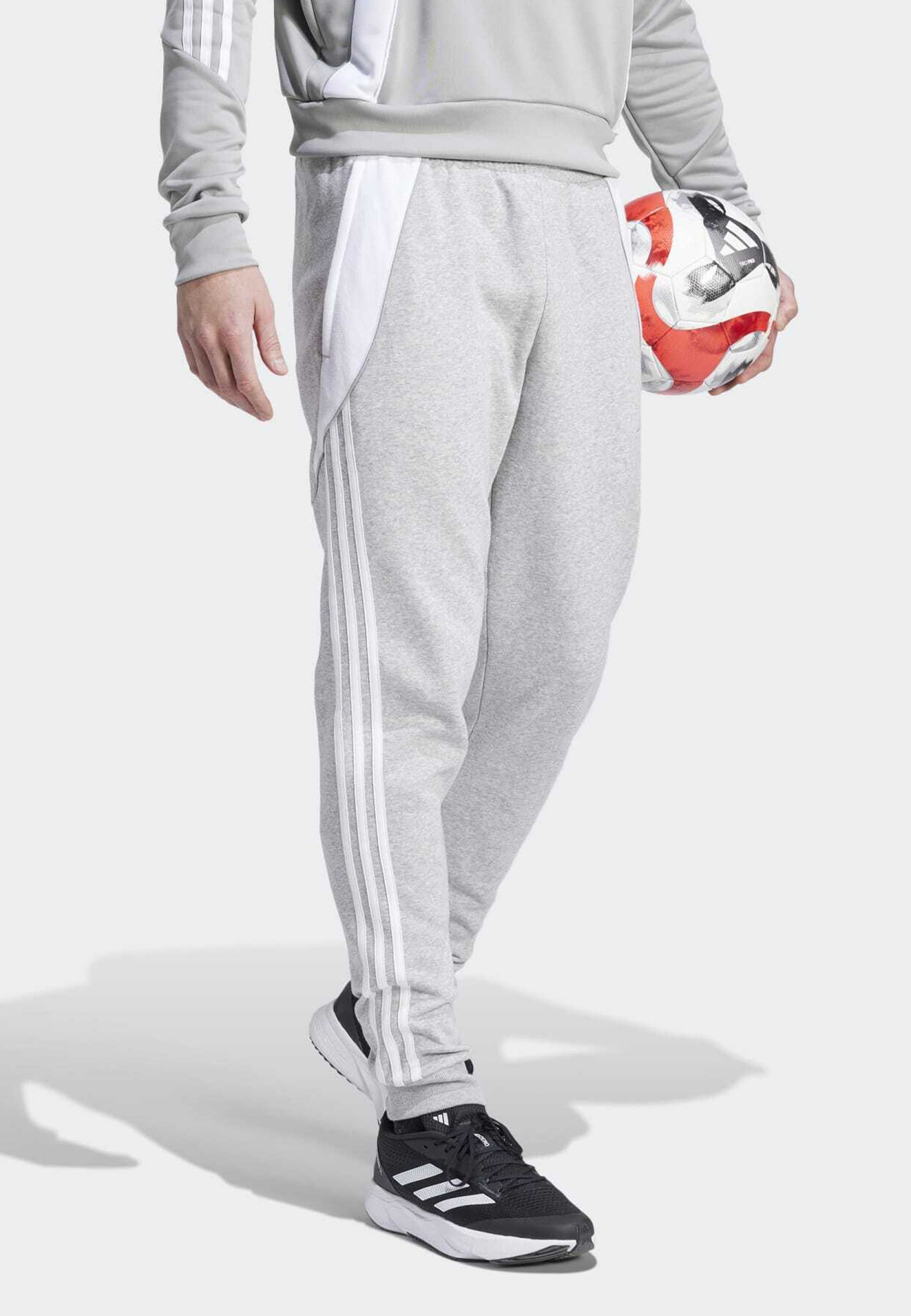 adidas Performance TIRO 24 - Teplákové kalhoty - středně šedá vřesová/bílá