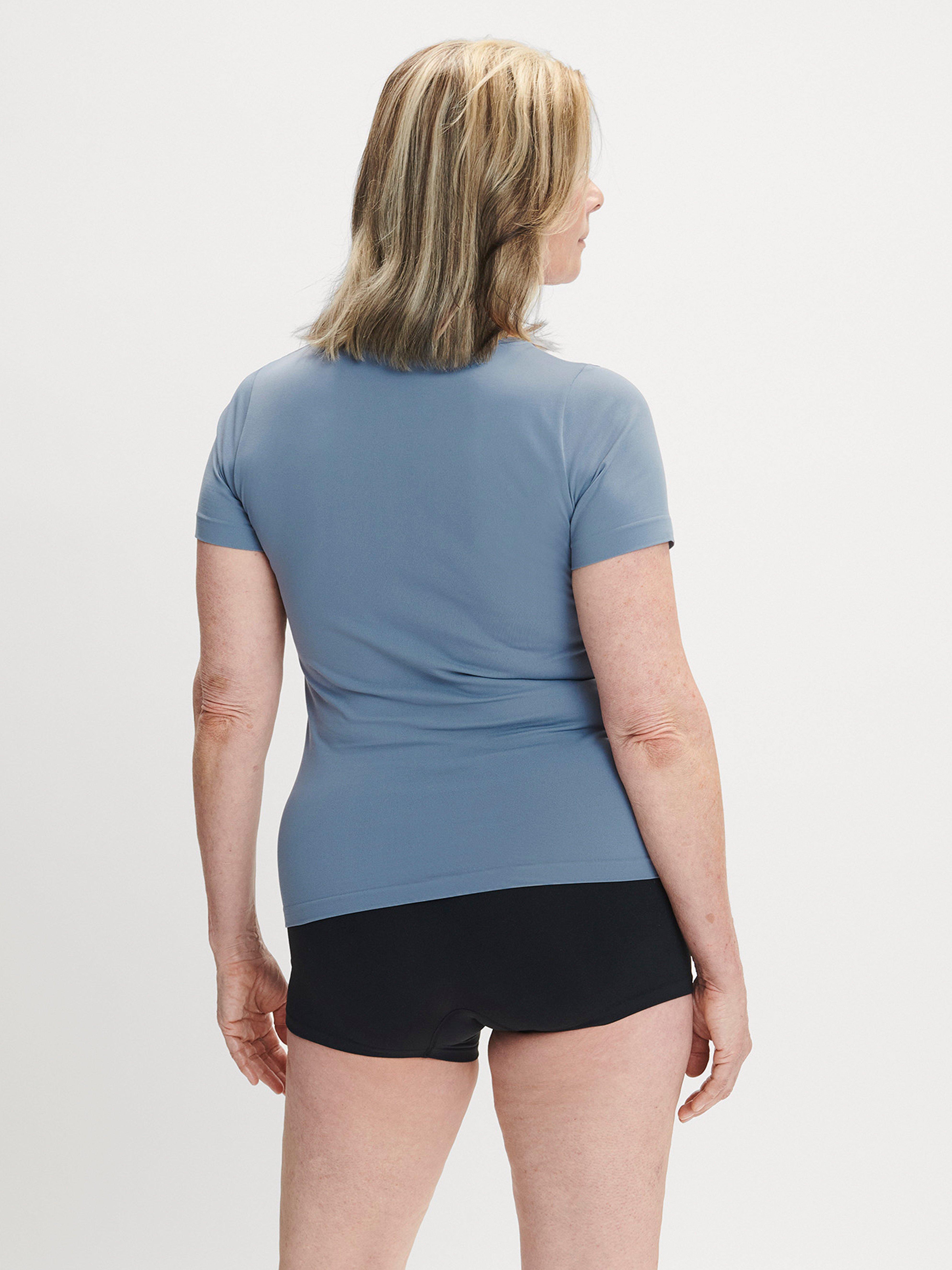 Roupa para Menopausa - Camiseta - Engenheira Feminina Azul Escuro Acinzentado