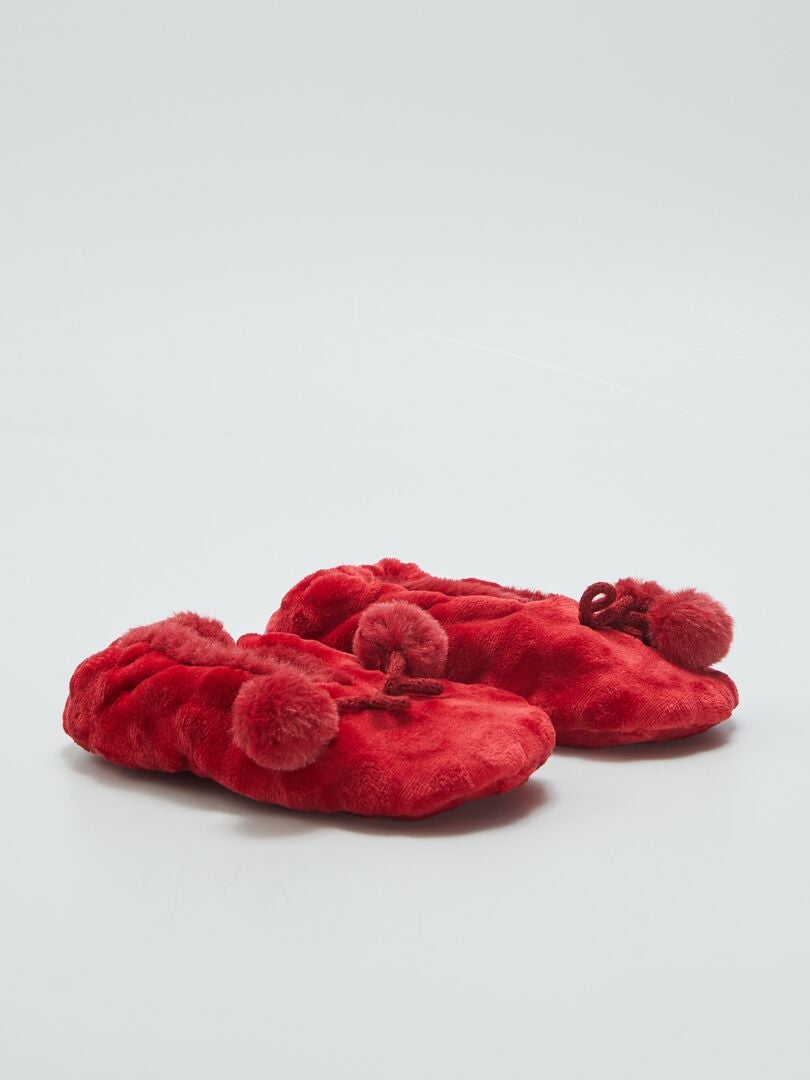 Sapatilhas de Ballet Acolchoadas - VERMELHAS