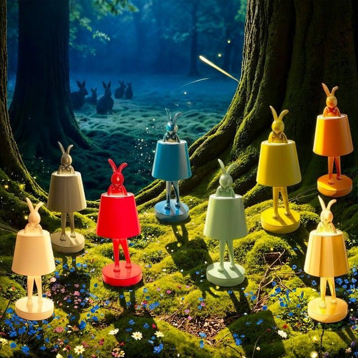 Lampe Animal lapin LED 29cm blanche Kare Design