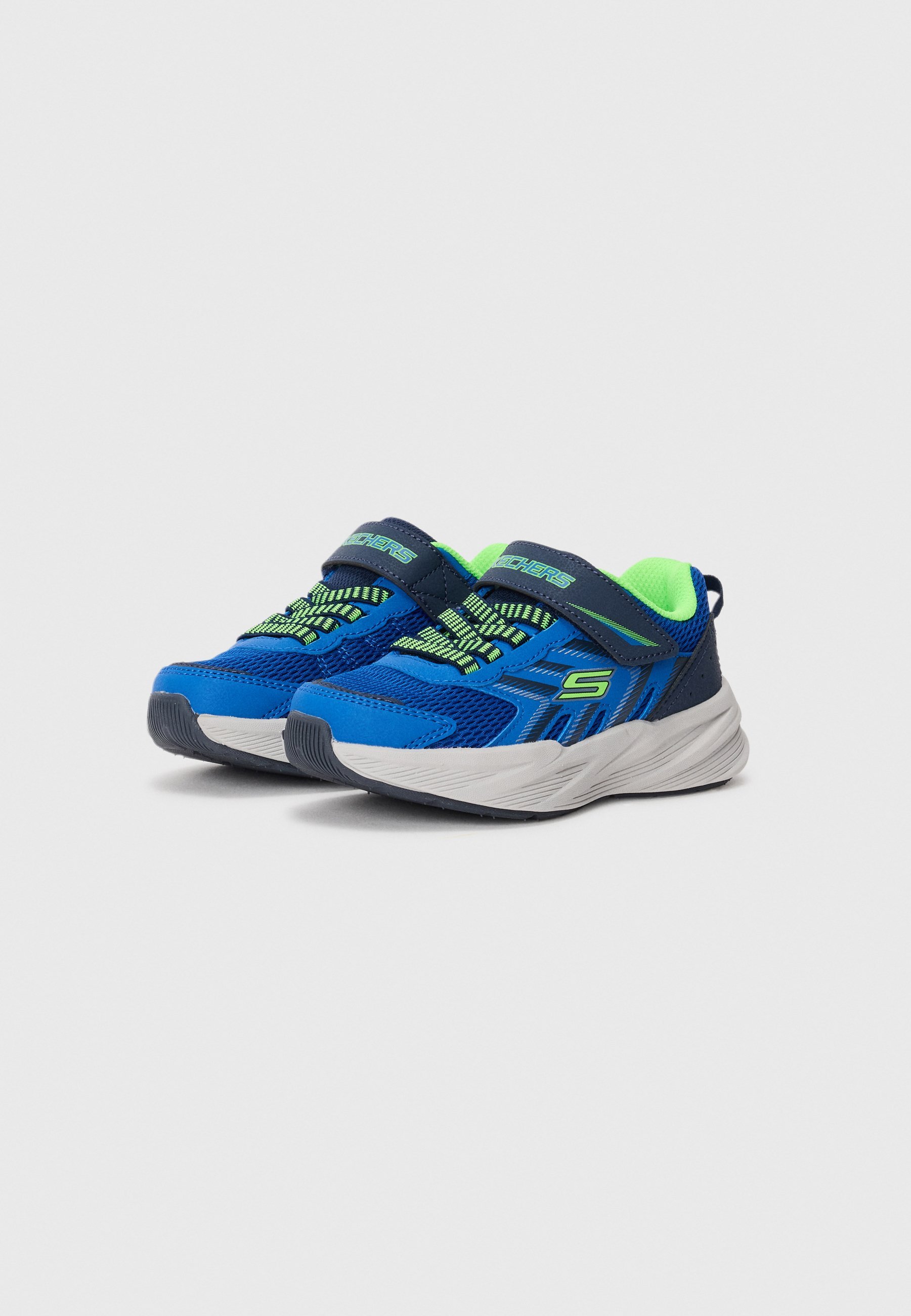 Skechers MICROSPEC TREAD - Sneakers - blauw/zilverkleurig/limoengroen