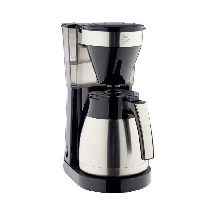 Cafétière filtre MELITTA Easy Top Therm II Steel - Noir - 10 tasses - Porte-filtre compatible lave-vaisselle