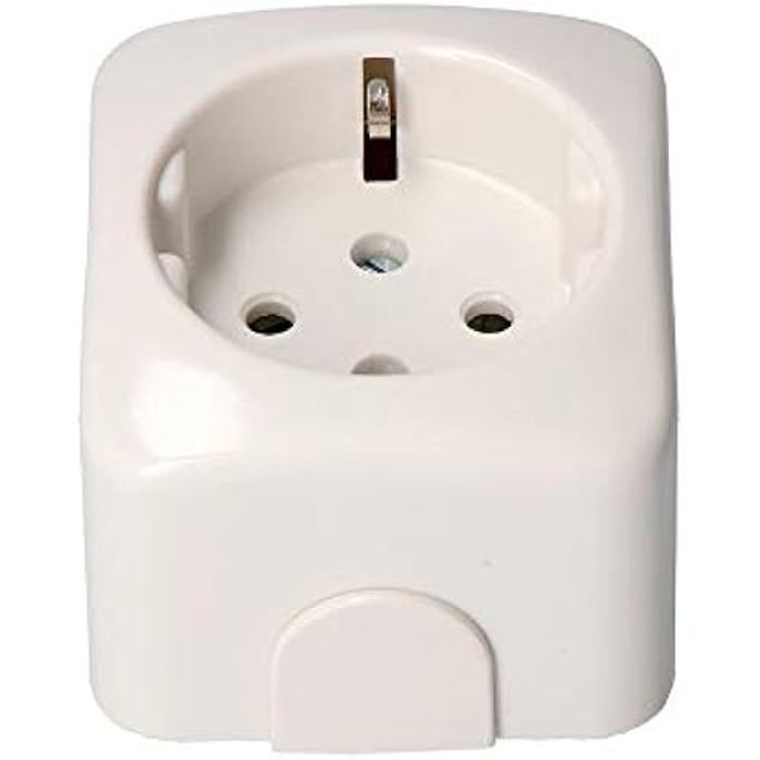 Electrical socket - SIMON - Single socket - 2P+E - White - Rectangular