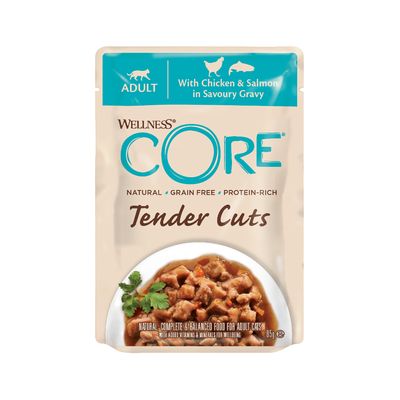 Hrană umedă Wellness Core Tender Cuts pentru pisici adulte