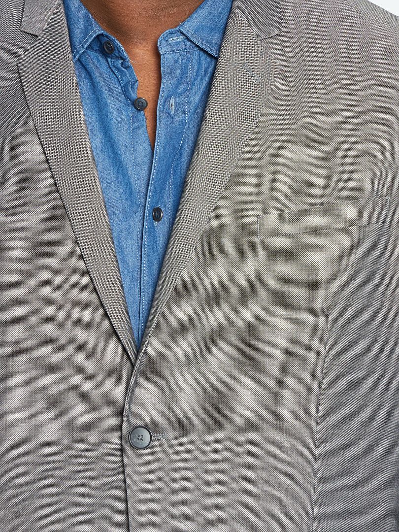 Chaqueta de traje de corte regular - gris oscuro