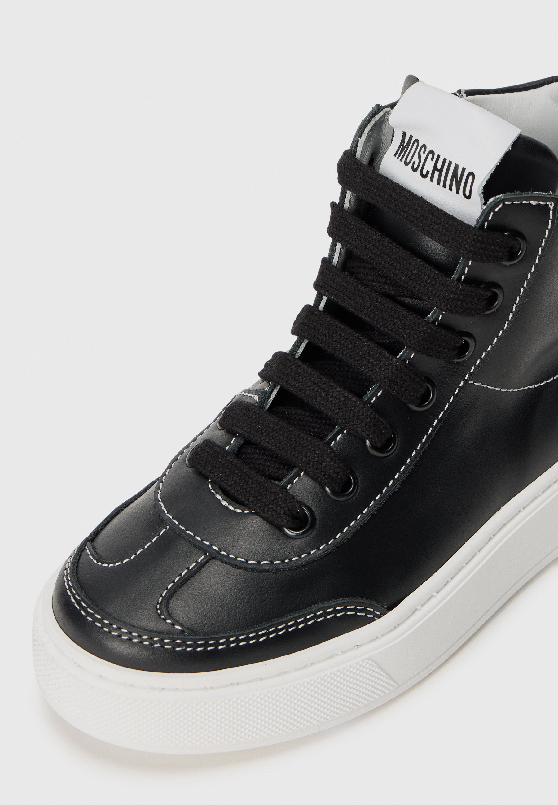 MOSCHINO UNISEX - Hoge sneakers - zwart/wit