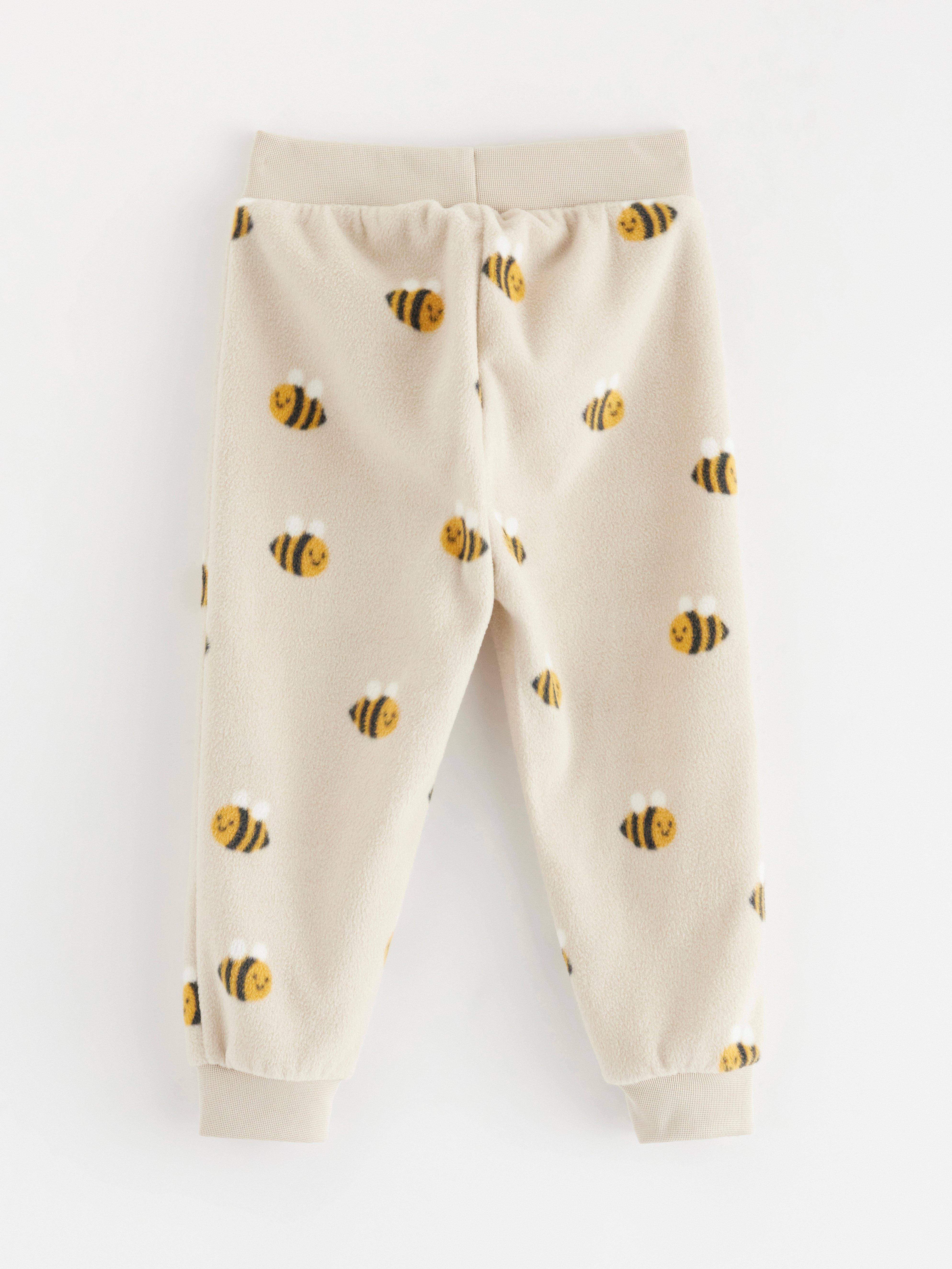 Calça de moletom de lã bege claro