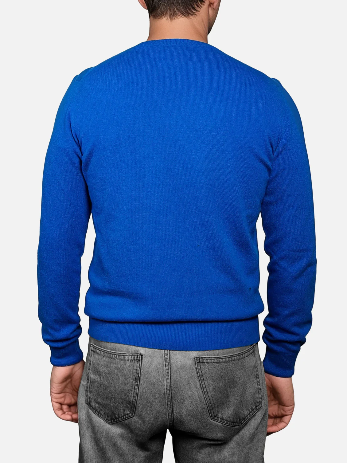 Maglione da uomo bluette Heron Light con ricamo Settimana Blanc | BLAN