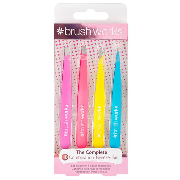 Pinzas combinadas Brushworks de 4 piezas - Neón